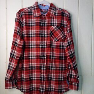 Bogari Shirt Men S Button Up Long Sleeve Plaid Red Black